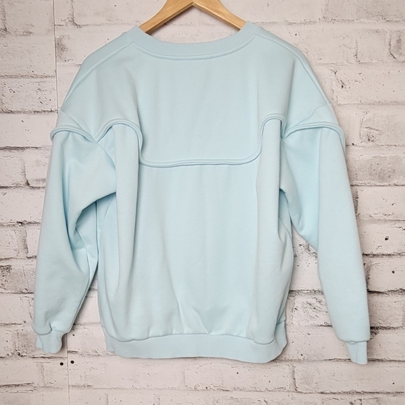 BBXBRAND Luxury Powder Blue Crewneck Sweatshirt - Picture 5 of 9